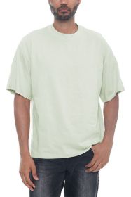 Premium Cotton Drop Shoulder Tee (Color: FROST, size: XL)