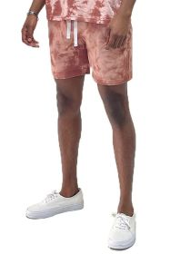 Cotton Tye Dye Sweat Shorts (Color: GINGER, size: XL)