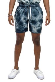 Cotton Tye Dye Sweat Shorts (Color: Black, size: S)