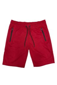 COTTON BLEND LOUNGE SWEAT SHORTS (Color: Red, size: 3XL)