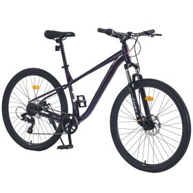 27.5 Inch Wheels 8 Speed Mountain Bike, for Men Women Boys and Girls, Front Suspension, Steel Frame (Color: as Pic)