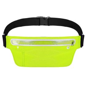 Unisex Sport Waist Pack Running Belt Bag Pouch Adjustable Bounce Free Sweat-Proof Lightweight Slim (Color: Green)